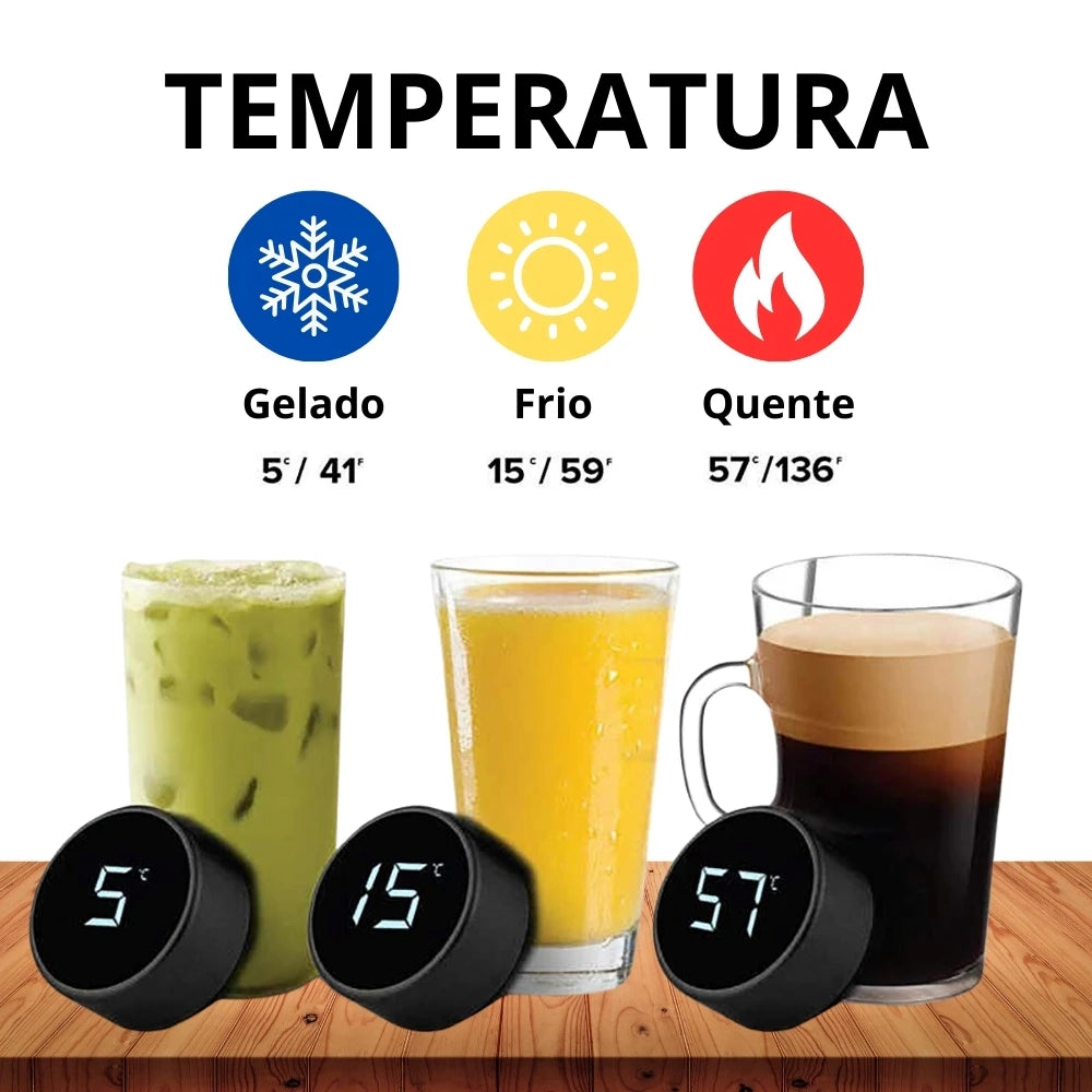 Garrafa Térmica Vacío 500ml Medidor Temperatura Digital