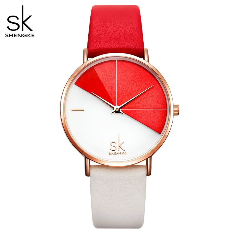 Reloj de Mujer Shengke Diseño Original Moda Creativa Cuartz Reloj Pulsera SK Mujeres Movimiento de Reloj Montre Feminino