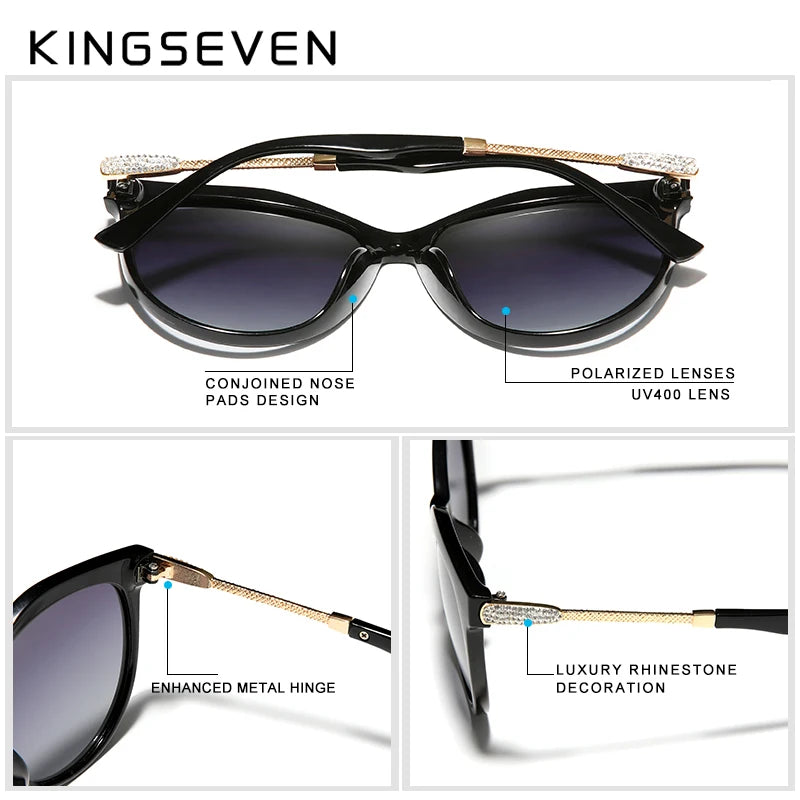 Gafas de sol polarizadas KINGSEVEN 2024 para mujer