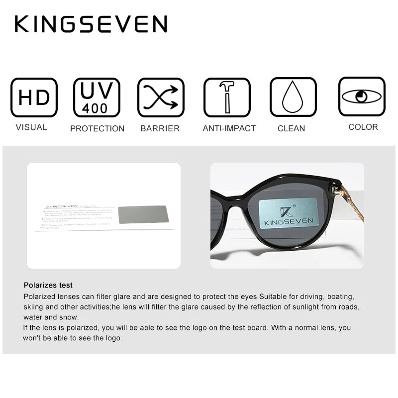 Gafas de sol polarizadas KINGSEVEN 2024 para mujer