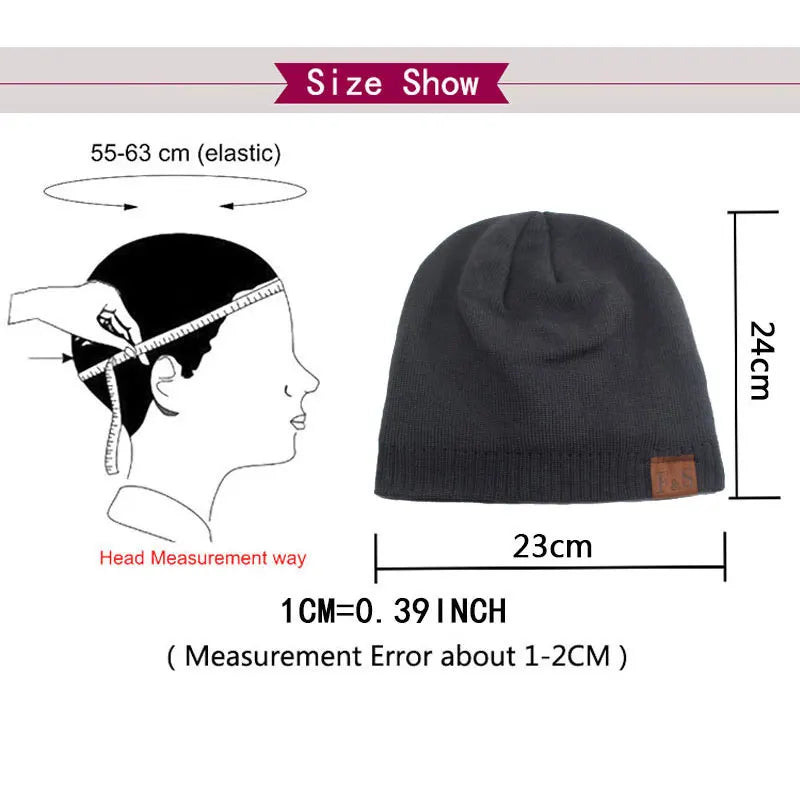 Gorro de Invierno para Hombres y Mujeres - Gorro de Punto Grueso y Cálido