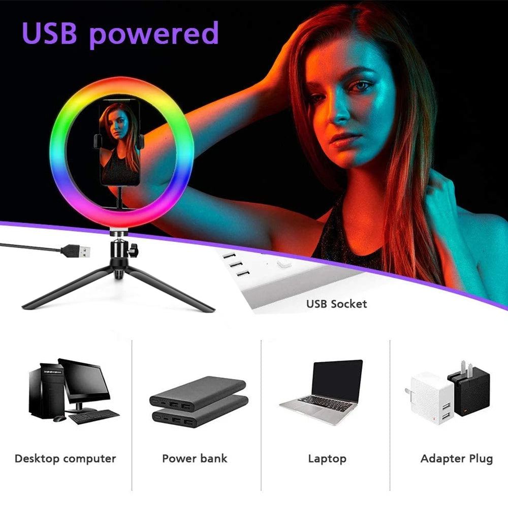 Anillo de luz RGB para Smartphone con control remoto