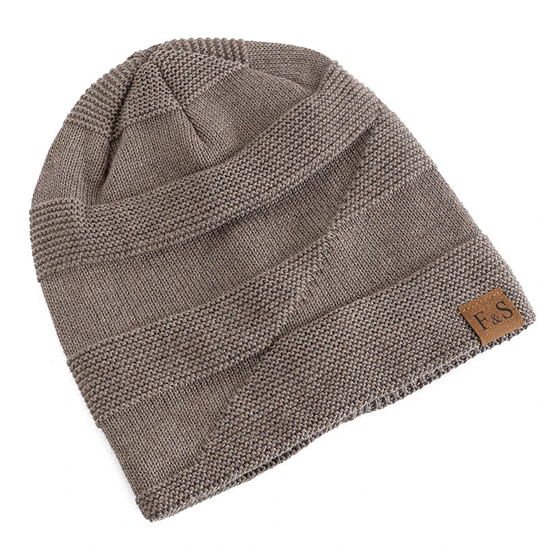 Gorros de Invierno Unisex con Forro de Piel - Gorro Tejido Cálido para Hombres y Mujeres