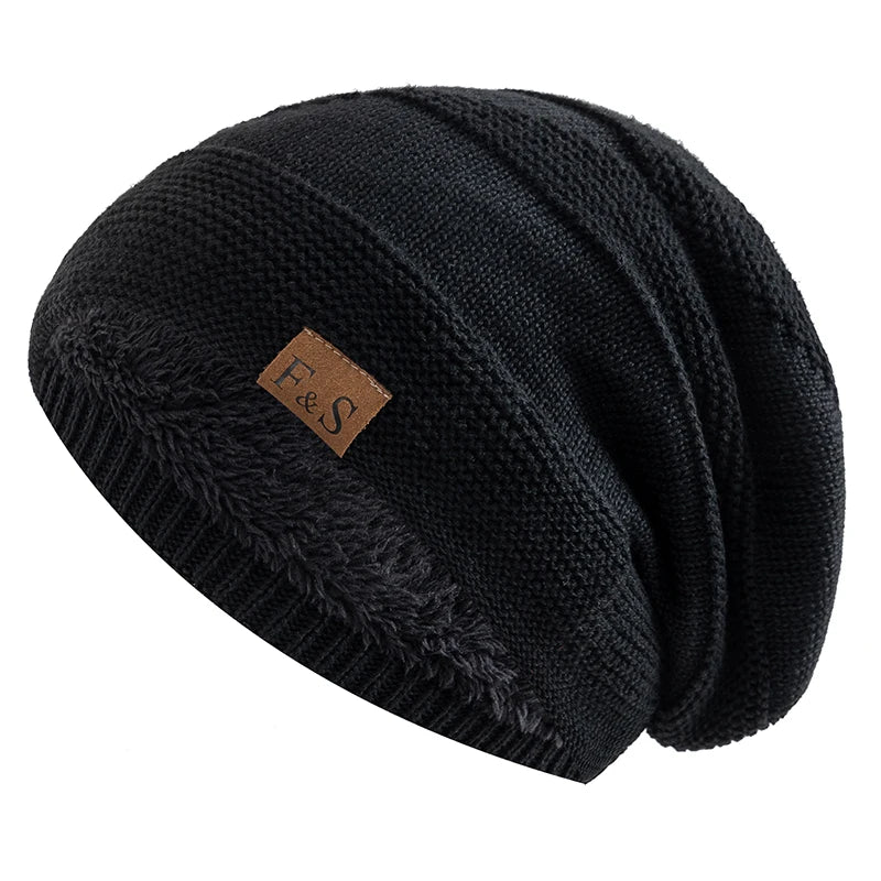 Gorros de Invierno Unisex con Forro de Piel - Gorro Tejido Cálido para Hombres y Mujeres