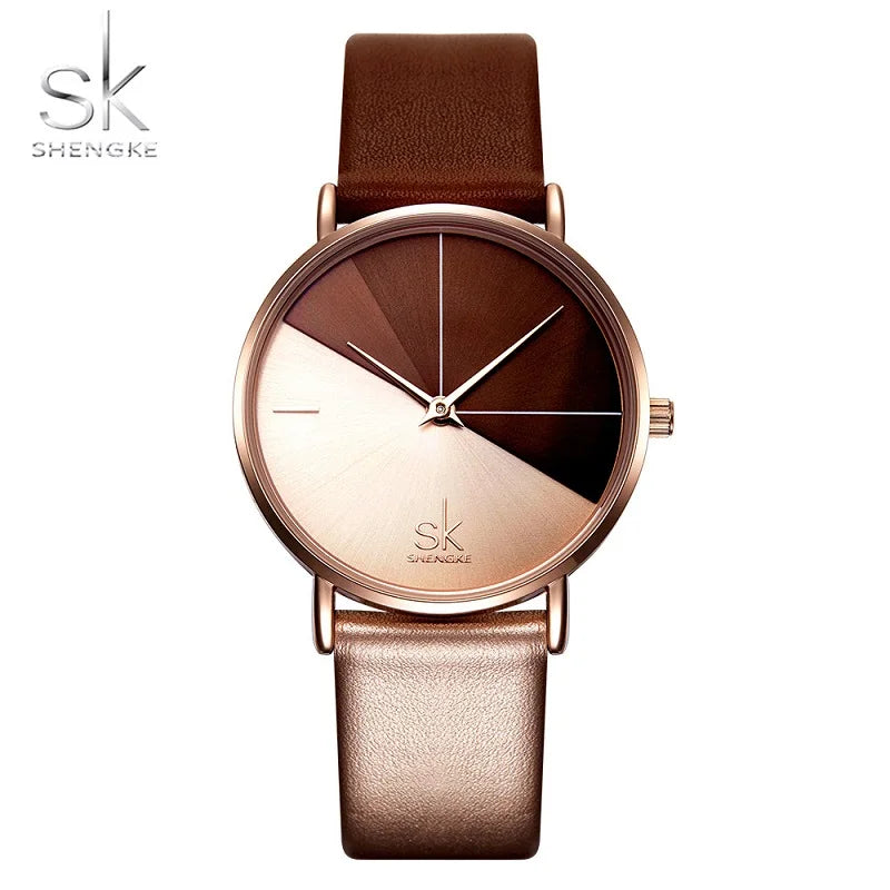 Reloj de Mujer Shengke Diseño Original Moda Creativa Cuartz Reloj Pulsera SK Mujeres Movimiento de Reloj Montre Feminino