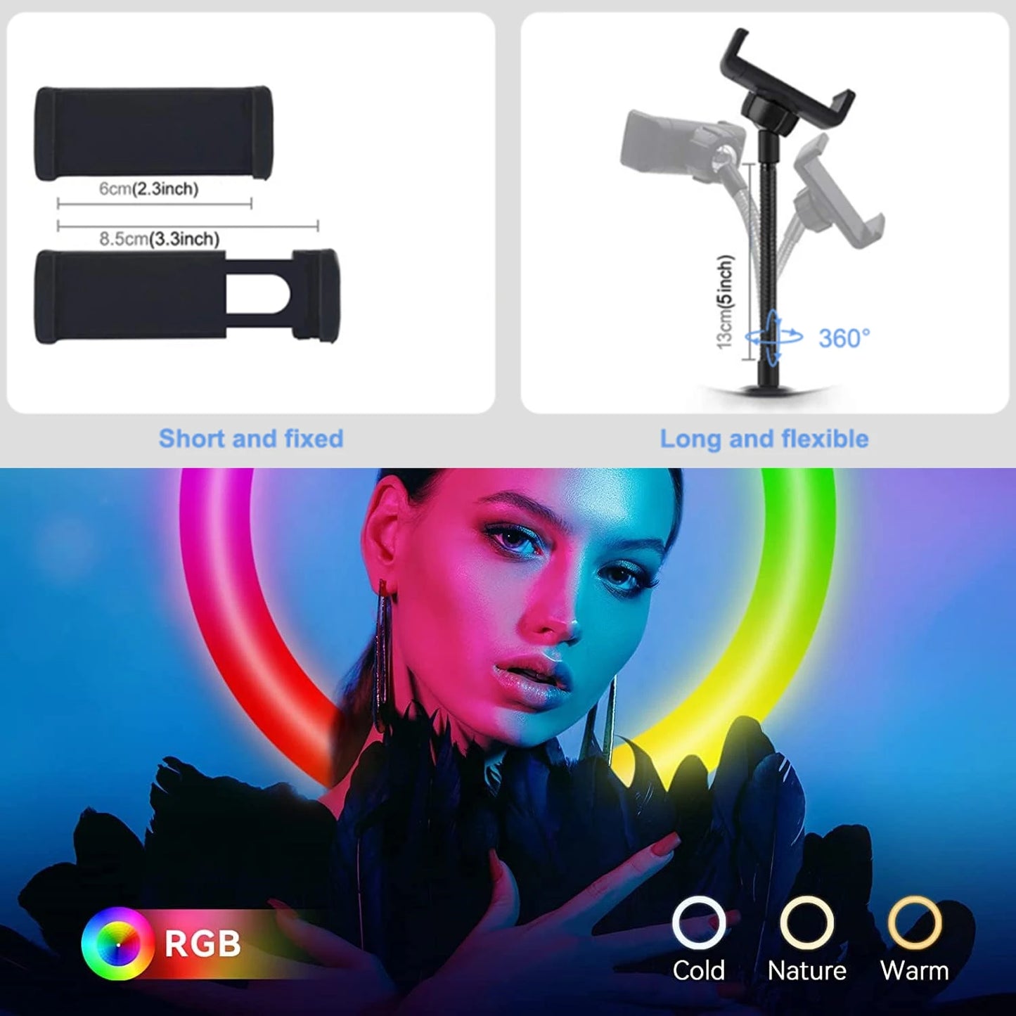 Anillo de luz RGB para Smartphone con control remoto