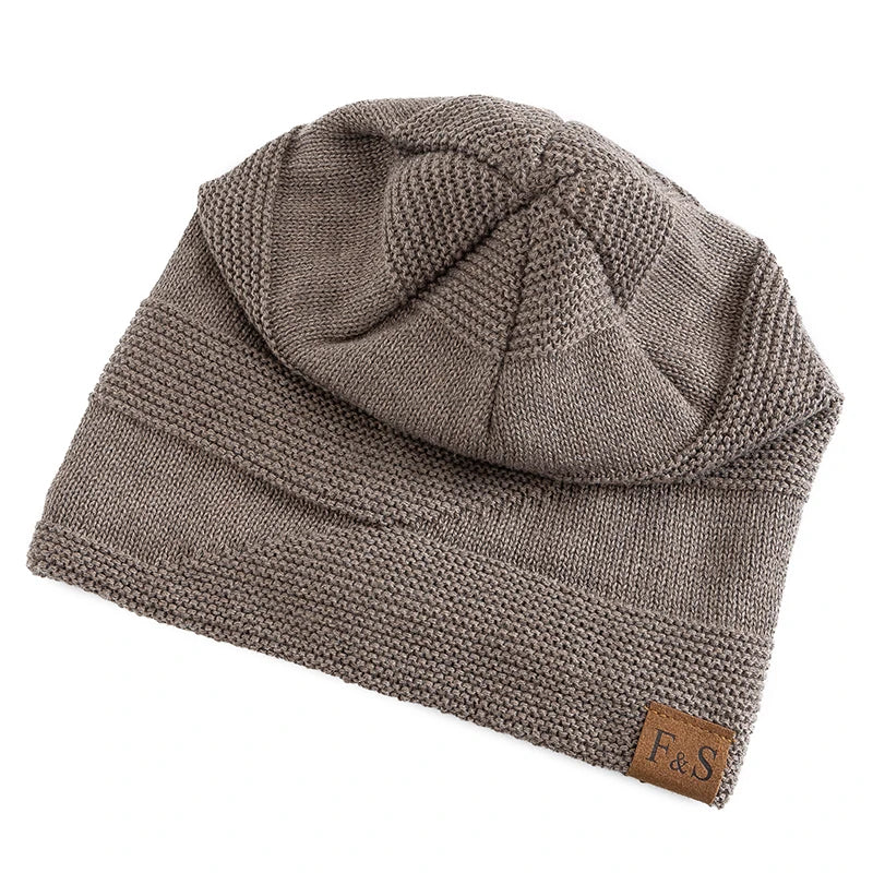 Gorros de Invierno Unisex con Forro de Piel - Gorro Tejido Cálido para Hombres y Mujeres