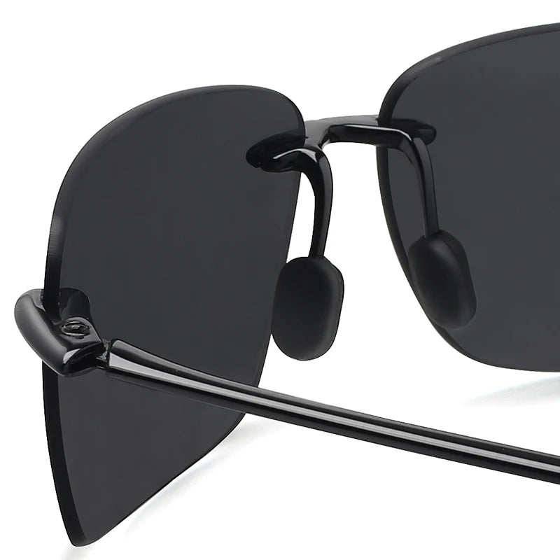 Gafas de sol sin montura clásicas UV400 para hombre y mujer