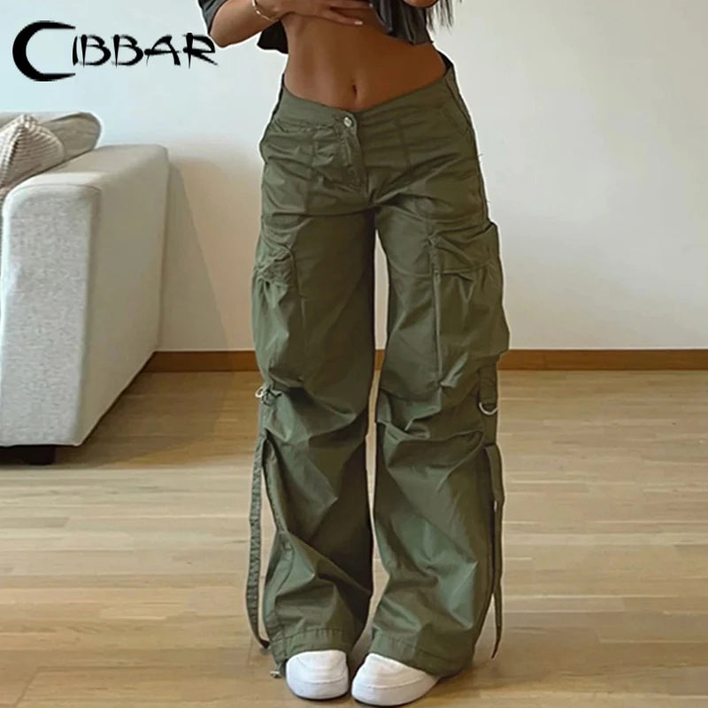 Pantalones de Carga CIBBAR y2k Streetwear