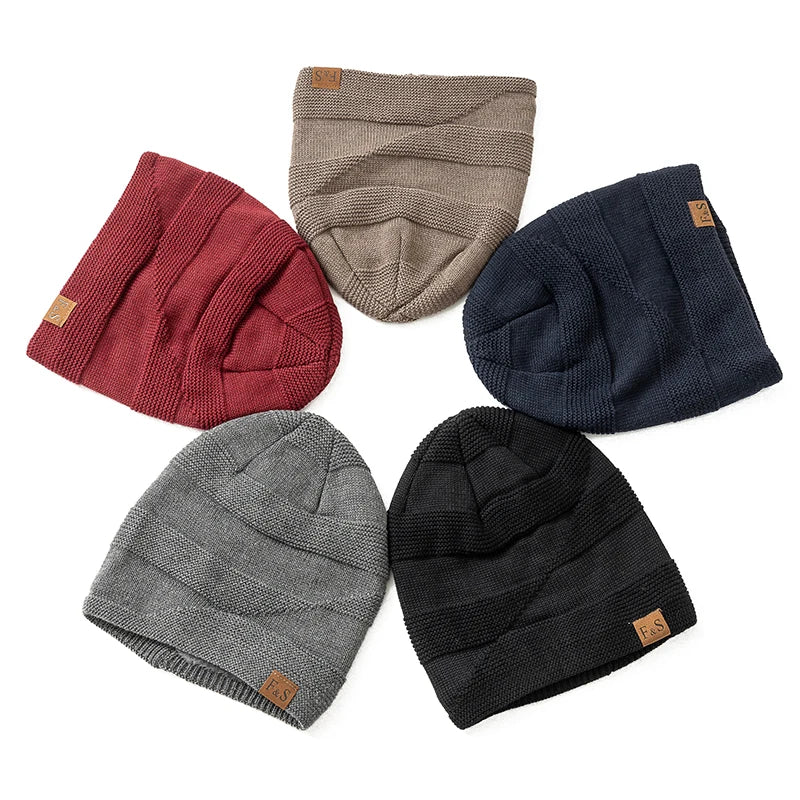 Gorros de Invierno Unisex con Forro de Piel - Gorro Tejido Cálido para Hombres y Mujeres